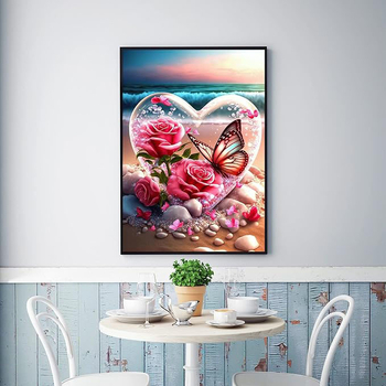 Set za križno šivanje – pejzažni motiv, moderni minimalistički stil, tekstilna vezenja za dekoraciju spavaće sobe ili restorana