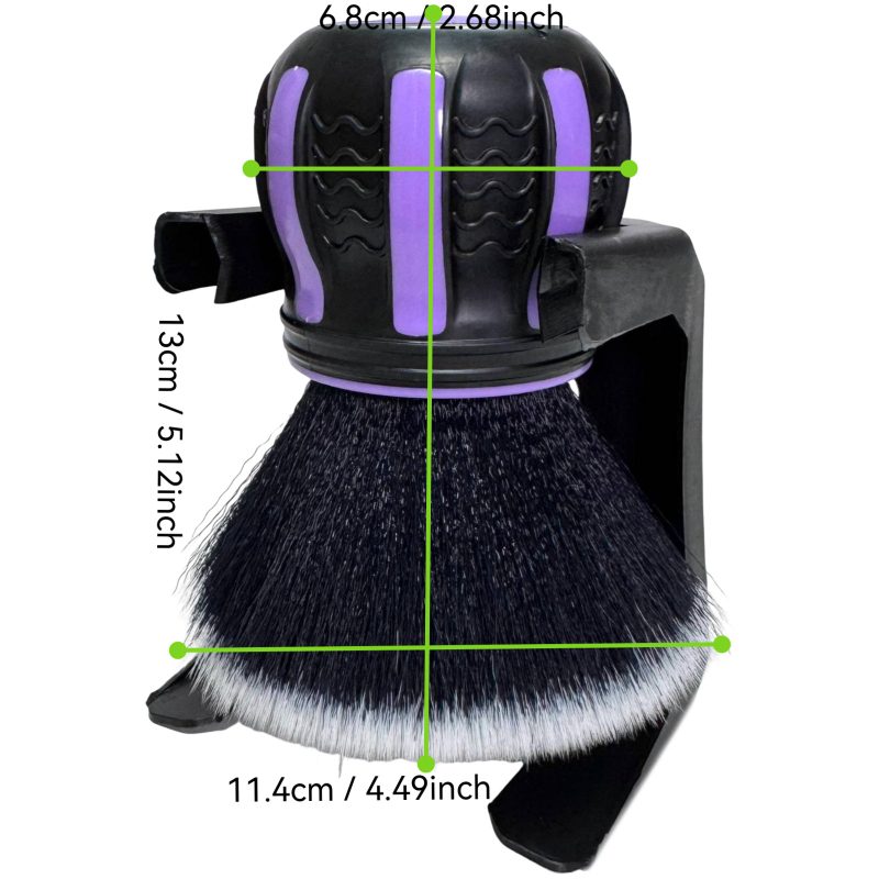 Četka za čišćenje unutrašnjosti automobila - Dexinhao, PP materijal, velika okrugla glava, mekane čekinje, rastavljiva drška