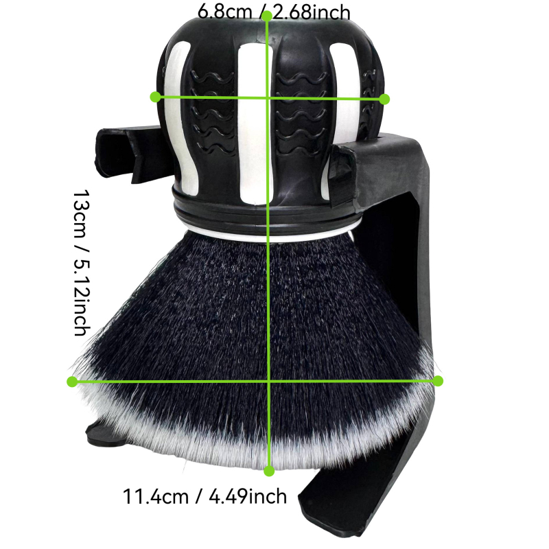 Četka za čišćenje unutrašnjosti automobila - Dexinhao, PP materijal, velika okrugla glava, mekane čekinje, rastavljiva drška