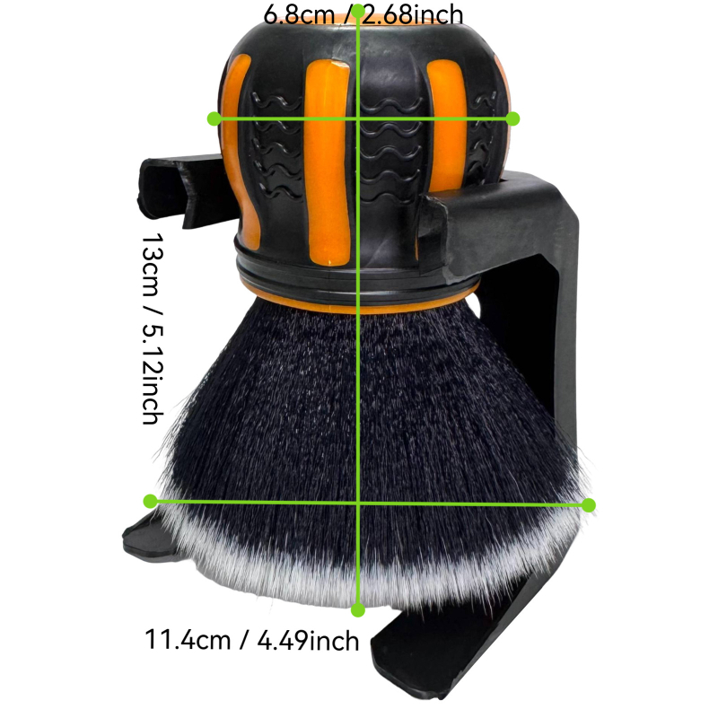 Četka za čišćenje unutrašnjosti automobila - Dexinhao, PP materijal, velika okrugla glava, mekane čekinje, rastavljiva drška