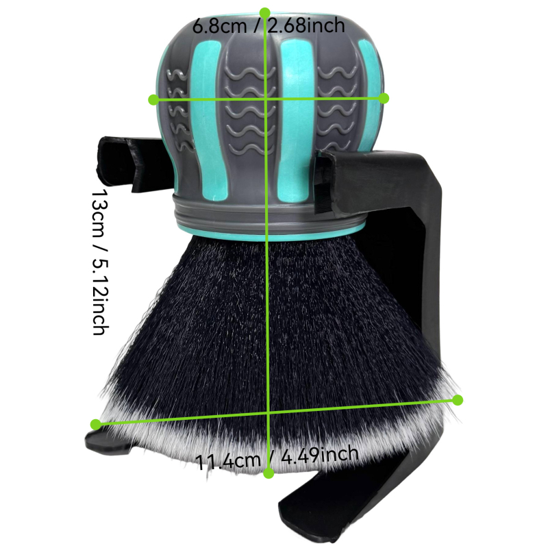 Četka za čišćenje unutrašnjosti automobila - Dexinhao, PP materijal, velika okrugla glava, mekane čekinje, rastavljiva drška