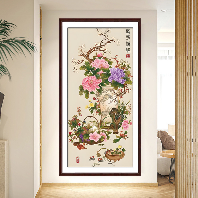 Set za križno šivanje na pamukovoj tkanini, Mona Lisa – Uzorak: Cvijeće/Trava/Lišće; Vrsta šivanja: križno šivanje; Kategorija: Set šivanja