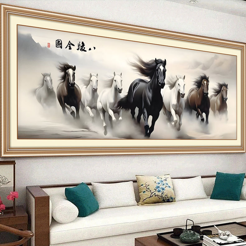 Set za križićno vezenje – Motiv pejzaža, pamuk, križićno vezenje, platnena izveza, moderni minimalistički stil