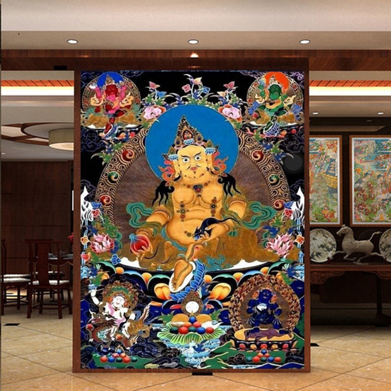 Dijamantni prikaz Thangka Bodhisattva Buddha statua – Nacionalni stil, Križni šav, Marka Meian, Dnevni boravak, Tkano šivanje
