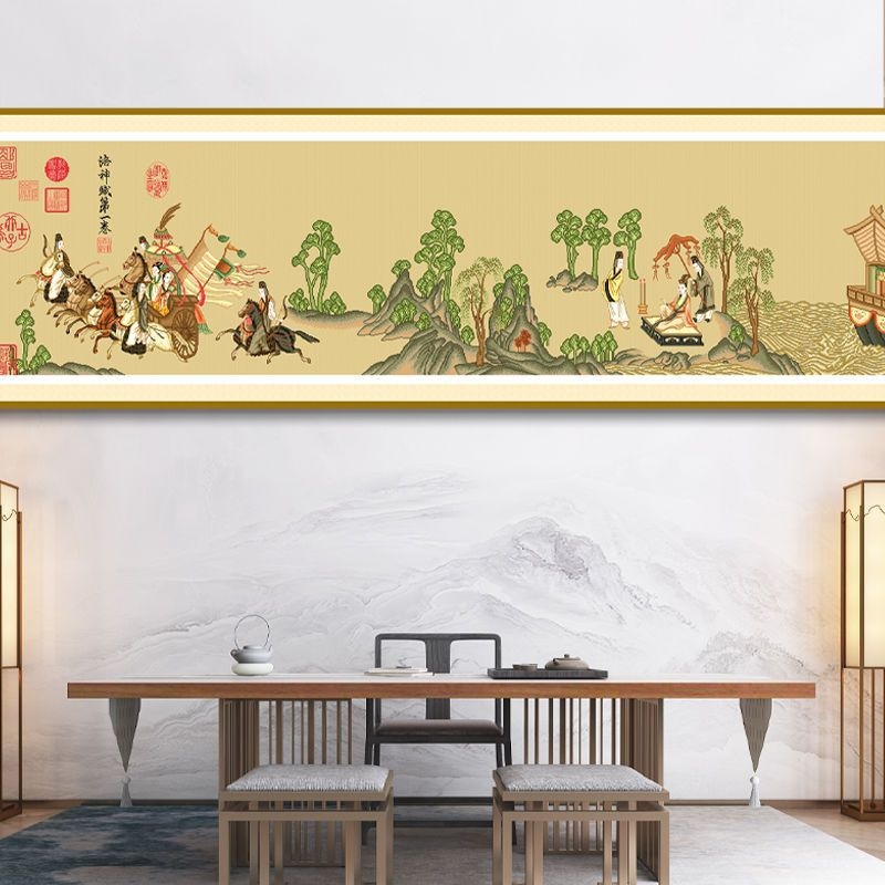 Set križnog šivanja — Lanxin, uzorak kineskog stila, križno šivanje na tkanini, jednostavan i moderan dizajn