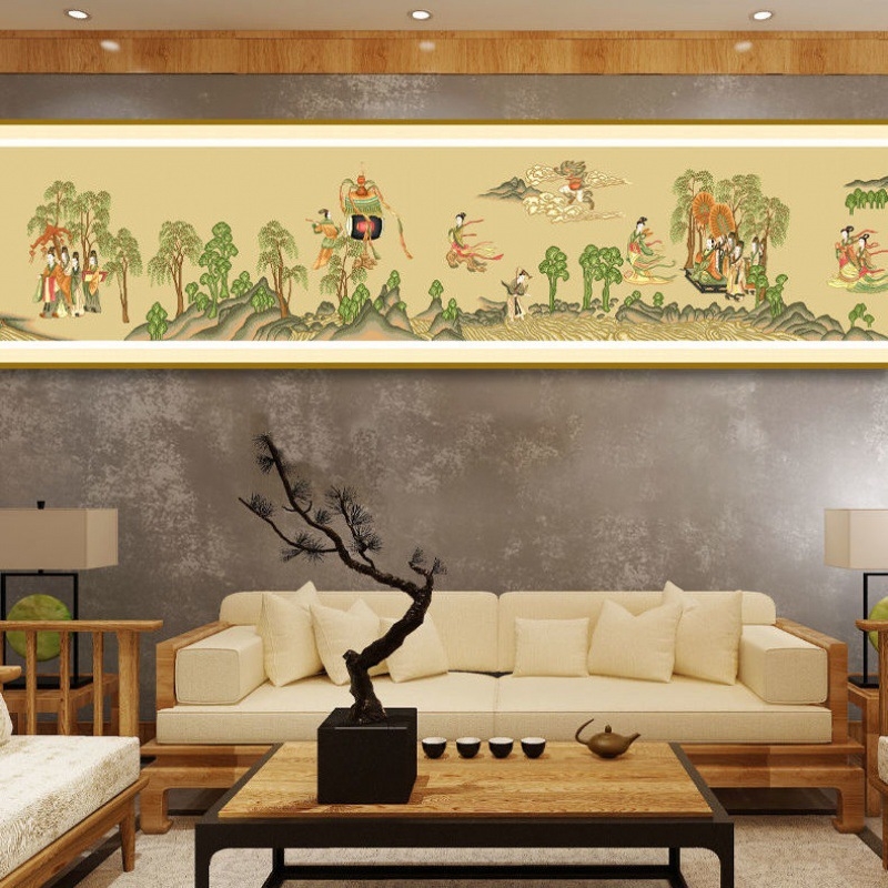 Set križnog šivanja — Lanxin, uzorak kineskog stila, križno šivanje na tkanini, jednostavan i moderan dizajn