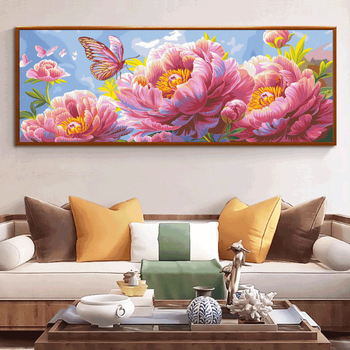 Set za križićno šivanje — cvjetni motiv, 11CT platno, suvremeni minimalistički stil, šifra D09920, za dnevni boravak