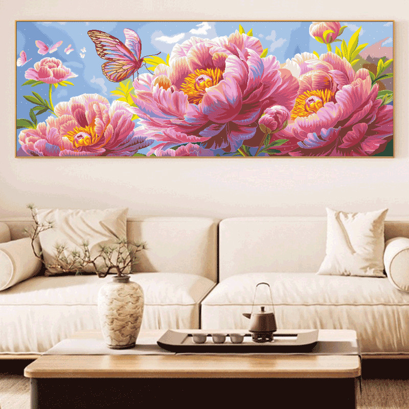 Set za križićno šivanje — cvjetni motiv, 11CT platno, suvremeni minimalistički stil, šifra D09920, za dnevni boravak