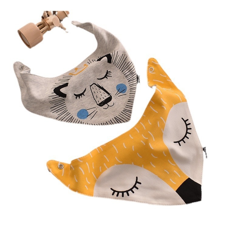 Háziállat számára pamut háromszög sál kartun mintával, sima szövés, nyomtatás, egész éves használatra