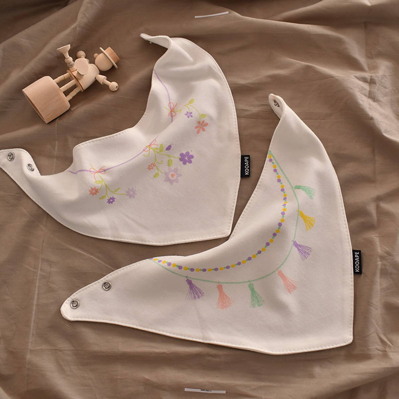 Háziállat számára pamut háromszög sál kartun mintával, sima szövés, nyomtatás, egész éves használatra