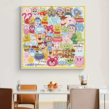 Set za križni šav na 11CT plastičnom platnu — Cartoon/Anime uzorak za dnevni boravak