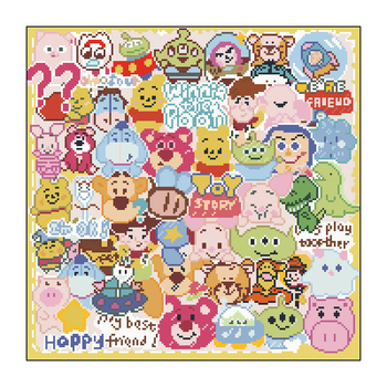 Set za križni šav na 11CT plastičnom platnu — Cartoon/Anime uzorak za dnevni boravak