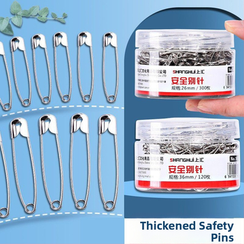 Shanghui kovové bezpečnostné špendlíky na oblečenie – zosilnené, staromódne veľké sponky na papier a štítkové ihly