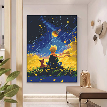 Set za križićno šivanje – crtani stil, uzorak Cartoon/Animation, platno 11CT, za dnevni boravak, spavaću sobu ili restoran