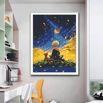 Set za križićno šivanje – crtani stil, uzorak Cartoon/Animation, platno 11CT, za dnevni boravak, spavaću sobu ili restoran