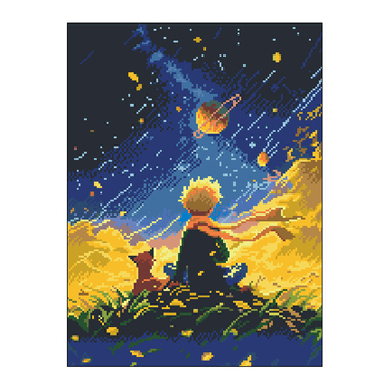 Set za križićno šivanje – crtani stil, uzorak Cartoon/Animation, platno 11CT, za dnevni boravak, spavaću sobu ili restoran