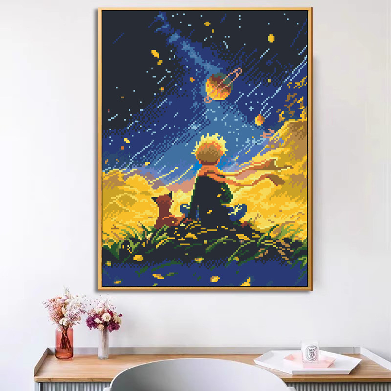 Set za križićno šivanje – crtani stil, uzorak Cartoon/Animation, platno 11CT, za dnevni boravak, spavaću sobu ili restoran