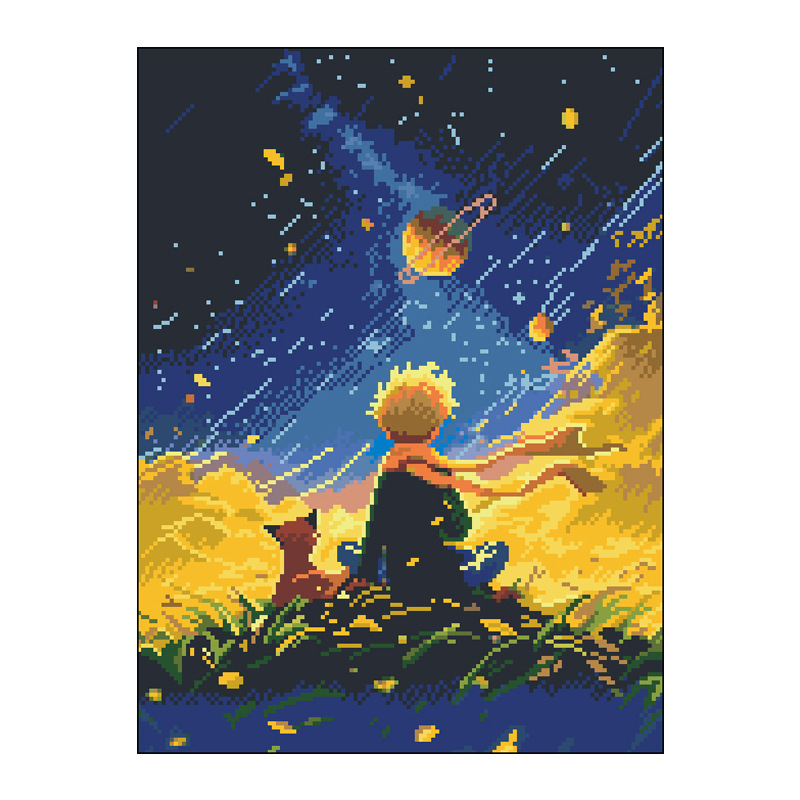 Set za križićno šivanje – crtani stil, uzorak Cartoon/Animation, platno 11CT, za dnevni boravak, spavaću sobu ili restoran