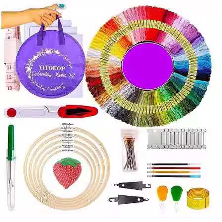 Set alata za križni bod u šivaćoj kutiji, Junzhi, podrijetlo Jinhua, 60 komada, stil veza, prilagodljiva obrada