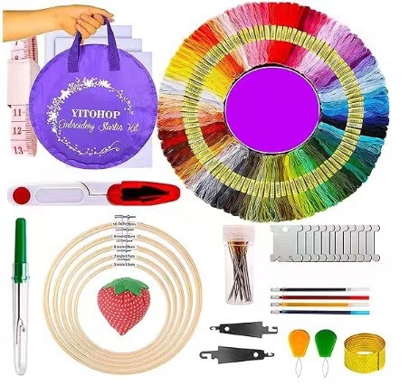 Set alata za križni bod u šivaćoj kutiji, Junzhi, podrijetlo Jinhua, 60 komada, stil veza, prilagodljiva obrada