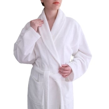 Халат за мъже - памук, 350 г/м², чесана прежда, нарязан велур