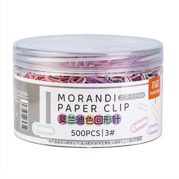 Μεταλλικό κλιπ χαρτιού Truecolor Pclip, μοντέλο Pclip, Υλικό: Μέταλλο, Συσκευασία: Κονσερβοκουτί, 500 τεμάχια