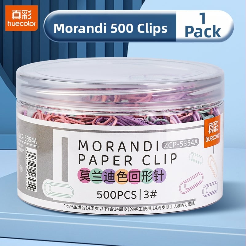 Μεταλλικό κλιπ χαρτιού Truecolor Pclip, μοντέλο Pclip, Υλικό: Μέταλλο, Συσκευασία: Κονσερβοκουτί, 500 τεμάχια