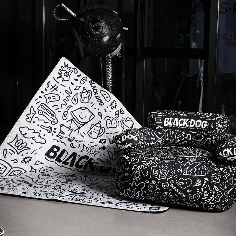 Black Dog vanjska piknik podloga, protuklizna i vodootporna, za 4–6 osoba, težina 3 kg