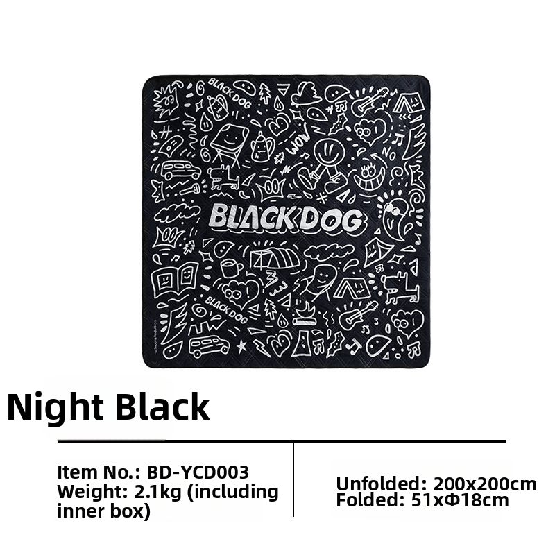 Black Dog vanjska piknik podloga, protuklizna i vodootporna, za 4–6 osoba, težina 3 kg
