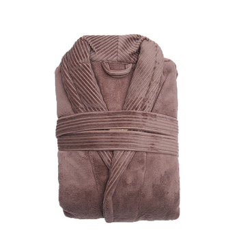 Халат от корал флийс, унисекс, дълъг, плътно топъл, полиестер 70-80%, тегло 900 g