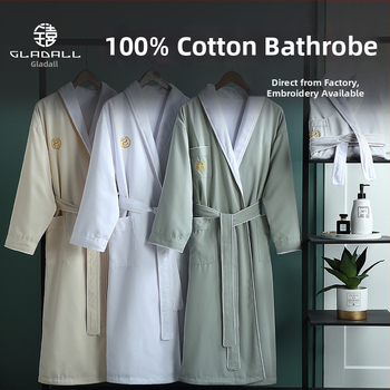 Hotelový župan, štyri ročné obdobia, dvojvrstvový, savá bavlna, 1100 g, ploché tkanie