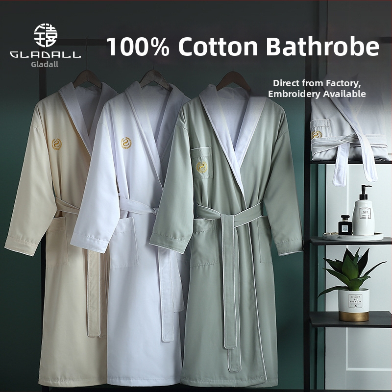 Hotelový župan, štyri ročné obdobia, dvojvrstvový, savá bavlna, 1100 g, ploché tkanie