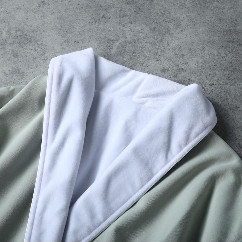 Хотелски халат за четири сезона, двуслоен, абсорбиращ памук, 1100 g, плоско тъкане