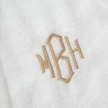 Халат за хотел от памук терри, 1100 г/м², многоплетна прежда, обшиване, персонализиране