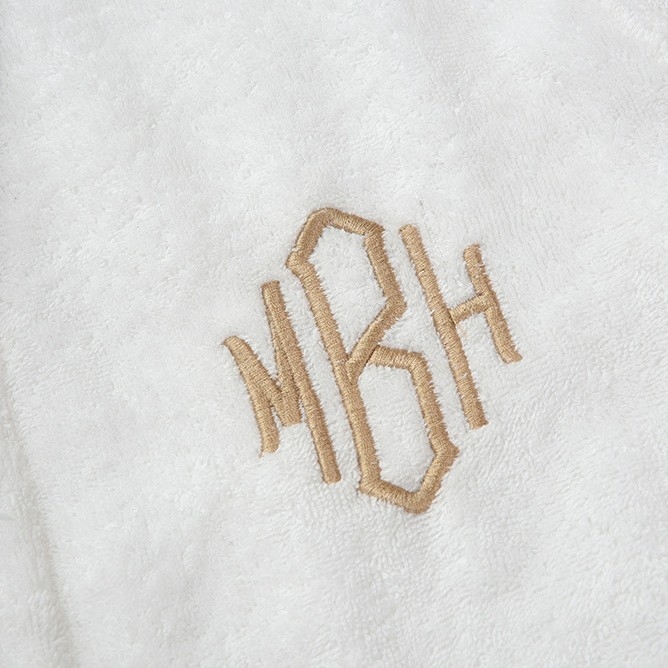 Халат за хотел от памук терри, 1100 г/м², многоплетна прежда, обшиване, персонализиране