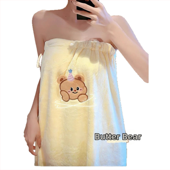 Дамски халат за баня от коралов флийс, полиестер/полиамид смес 80/20, летен дизайн