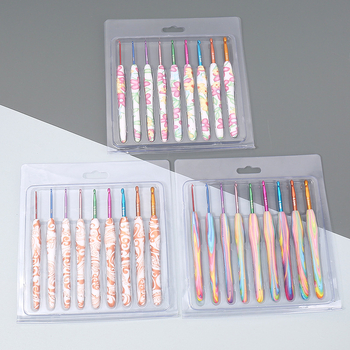 Set kuki za kukičanje s ergonomskim mekanim držačima TPR – DIY pletenje, Zhongma, prilagodljivo pakiranje, 150 g