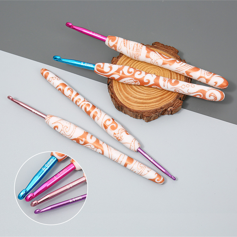 Set kuki za kukičanje s ergonomskim mekanim držačima TPR – DIY pletenje, Zhongma, prilagodljivo pakiranje, 150 g