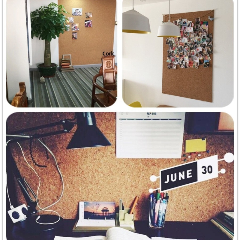 Korková tabuľa na fotografickú stenu a odkazy – drevo, moderný minimalistický štýl, prírodná výroba, Cork sheet