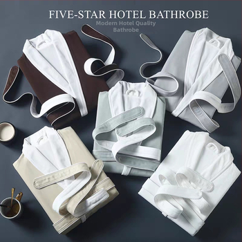 Hotelový župan pre pár, zmiešaný materiál, 1000 g, dvojvrstvový golier, možnosť potlače loga