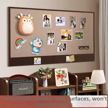 3-v-1 nástenný displej: filcová tabuľa, korková tabuľa a biela tabuľa — bez vŕtania, tabuľa na fotky, moderné umenie, gravírovanie a tlač, polyestrové vlákno