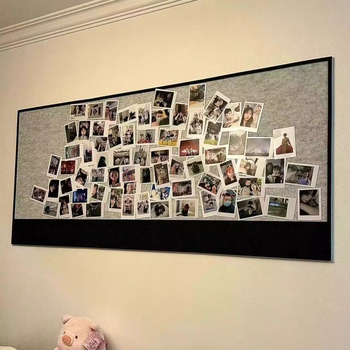 3 az 1-ben falra szerelhető filc-tábla, parafa-tábla és fehér tábla — fúrás nélkül, fotófal, modern művészet, gravírozás és nyomtatás, poliészter rost