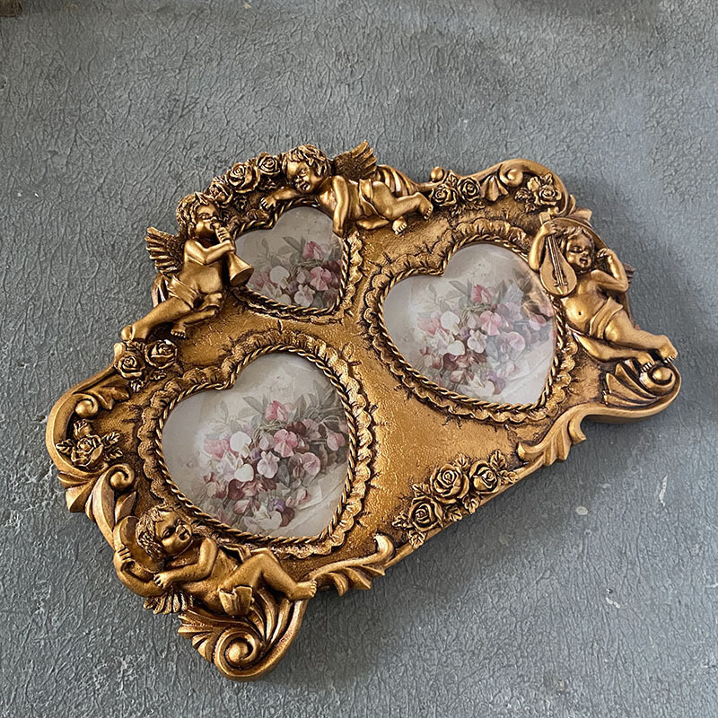 Rama za fotografije od smole za zid, ručno izrađena, europski stil, pogodna za dnevni boravak, spavaću sobu i hodnik