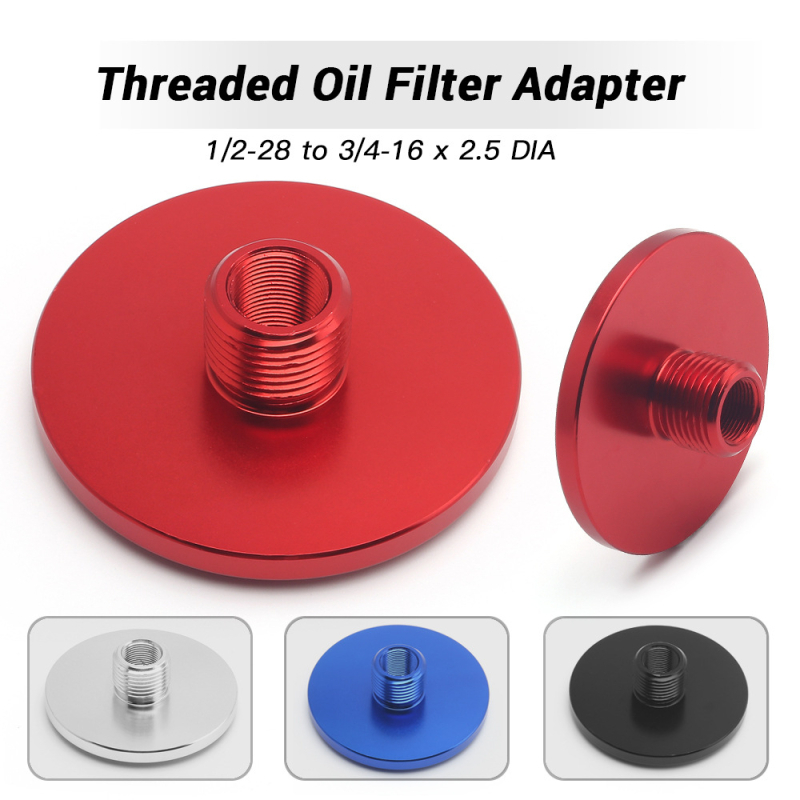 Modificirani spiralni adapter za uljni filter automobila, 1/2-28 do 3/4-16 x 2,5, aluminijska legura