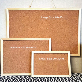 Jednostraná korková tabuľa na fotky so dreveným rámom — moderný minimalistický štýl; materiál: drevo; zhotovenie: iné; značka Cork