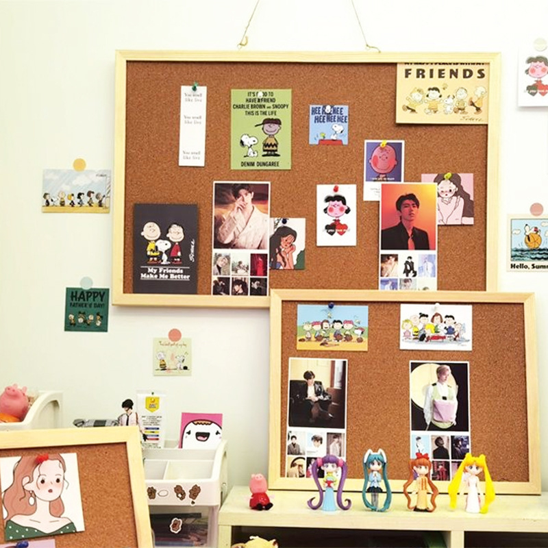 Egyszeroldalas parafátábla fotókhoz, fa kerettel — modern minimalista stílus; anyag: fa; kivitelezés: más; márka Cork