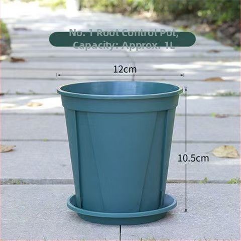 Okrúhly priedušný plastový kvetináč s riadením koreňov pre ruže, vhodný na stolné použitie alebo na podlahu