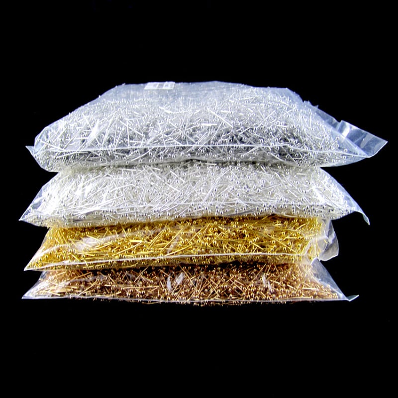 Réz gömbfejű csapok DIY ékszerekhez, elektrolitikus réz felülettel, 10 000 darabos csomag