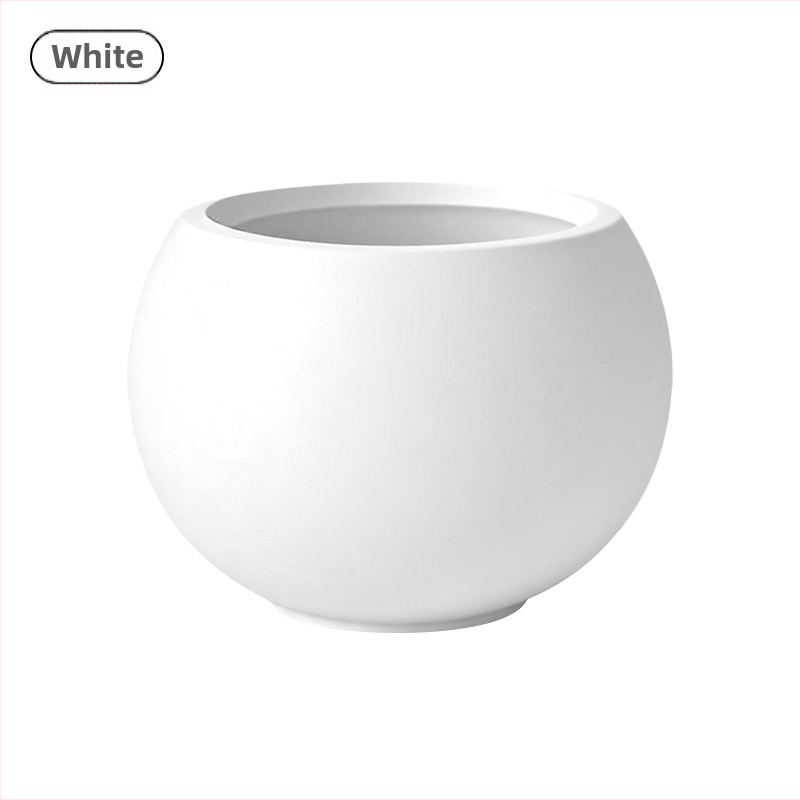 Guľovitý kvetináč z oxidu horečnatého – samozavlažovanie, odolný cementový kvetináč na stolné alebo podlahové použitie