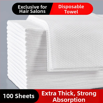 Jednorazové uteráky pre holičstvá a kozmetické salóny — Materiál: regenerovaná celulózová vlákna; Hlavné zložky: vlákna z dreveného pulp vlákna; Vstrebávanie vody: 0–5 s; Výrobný proces: ploché tkanie